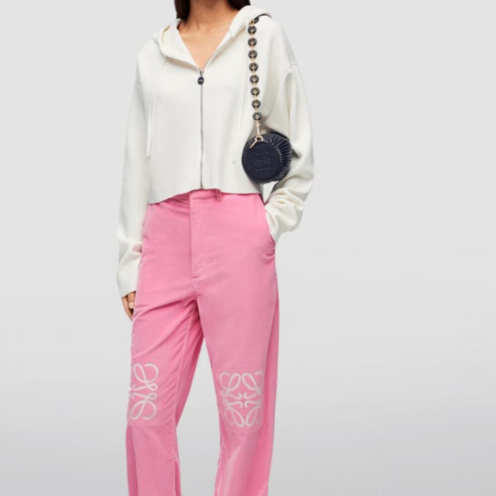 Loewe Anagram wool-blend zip-up hoodie